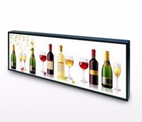 Il giocatore LCD ultra ampio di pubblicità dell'esposizione del bordo di scaffale del supermercato ha allungato lo schermo LCD di Antivari
