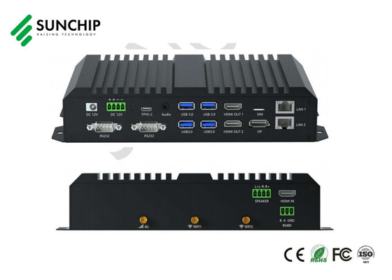 RK3588 CPU Edge Computing Device Metal Media Player con GPS POE opzionale per dispositivi industriali AI