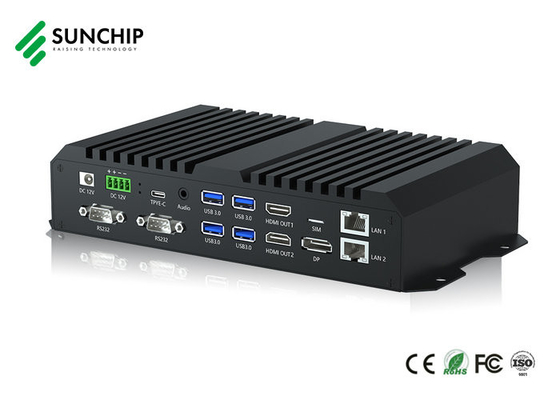Industrial RK3588 WIFI 6 HD In DP HD Out 8K Video Decode Media Box Android con 64GB Rom