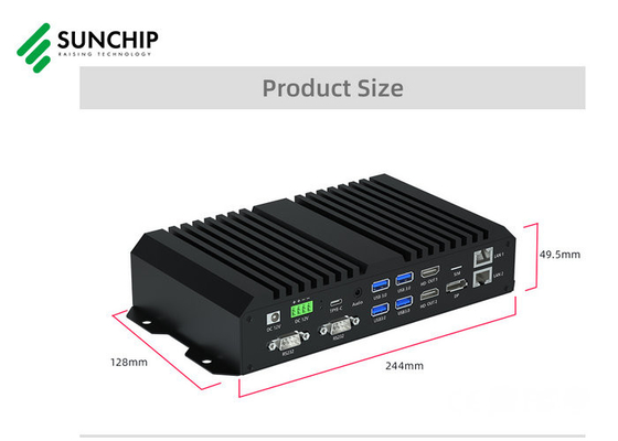 RK3588 CPU Edge Computing Device Metal Media Player con GPS POE opzionale per dispositivi industriali AI