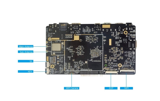RK3588 Single Board Computer 2.4GHz Octa-Core ARM Mali-G610 MC4 Interfaccia I2C Android 12 Versione Industrial ARM Board